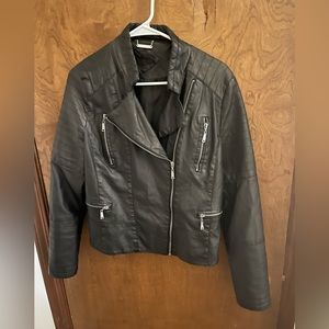 Black leather jacket
